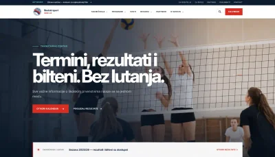 Web platforma Saveza za školski sport Srbije iz IGTCODE portfolija